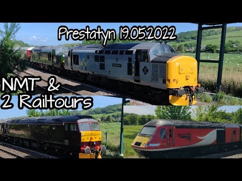 Prestatyn 19.05.2022 - Two Railtours & New Measurement Train 37688 37521 47812 47813 43290 43299