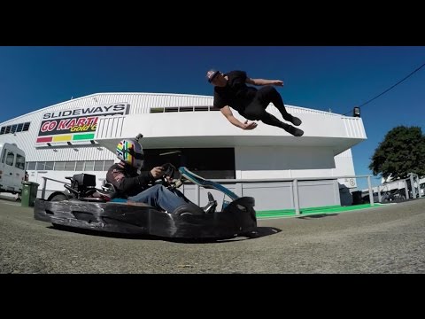 Freerunner versus Go Kart at Slideways Go Karting Gold Coast