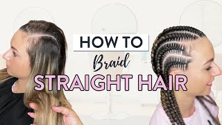 How to Braid Straight Hair! Even if you're a BEGINNER braider 🙌🏾
