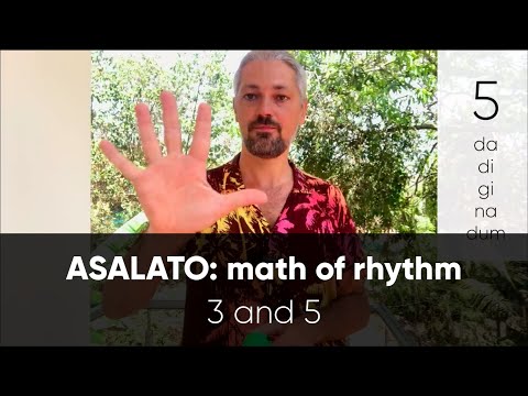 Asalato lesson 1. Math of rhythm: 3 and 5