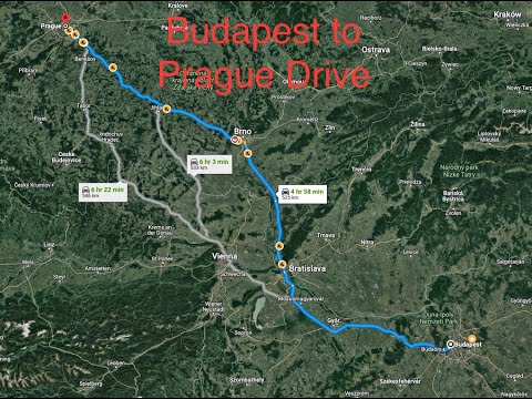 Driving Budapest to Prague (4K)