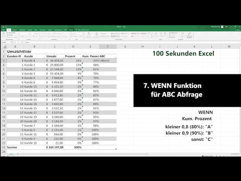 ABC Analyse mit Excel erstellen | 100 Sekunden Excel