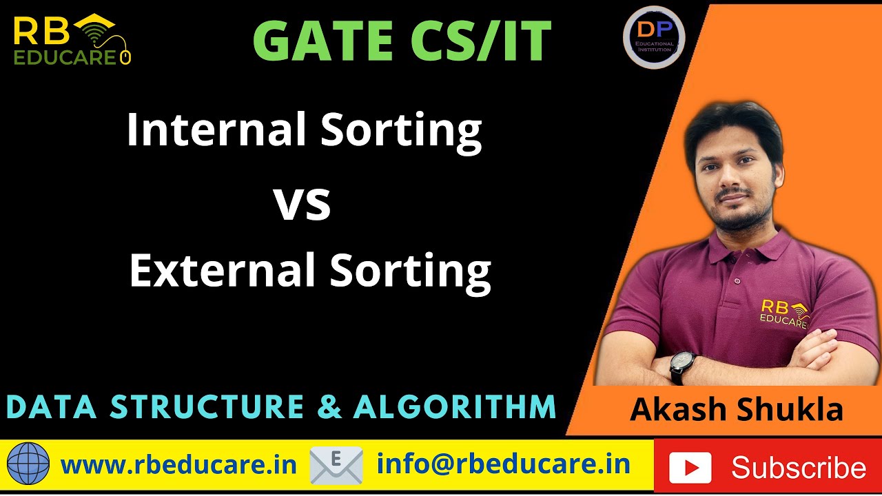 #Datastructure #Algorithm #Akashshukla Internal Sorting vs External Sorting