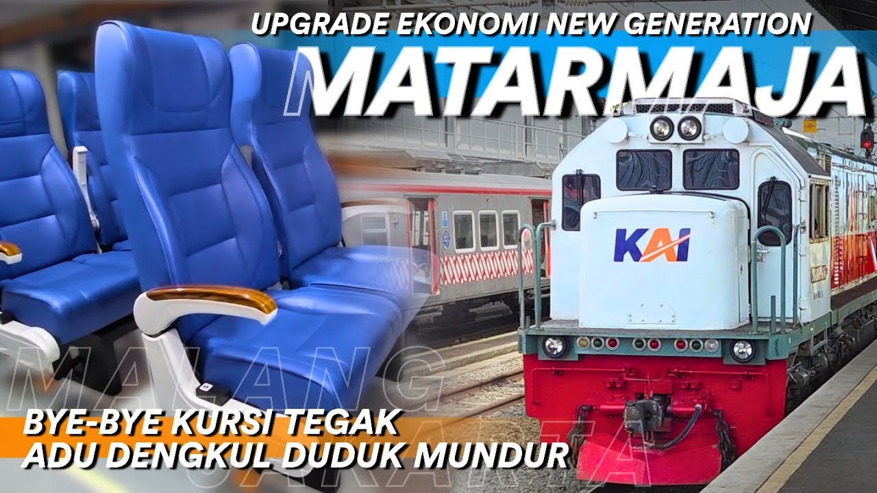 LEBIH NYAMAN ANTI PEGAL‼️ BYE BYE DUDUK TEGAK ADU DENGKUL👋 Naik KA MATARMAJA Ekonomi New Generation