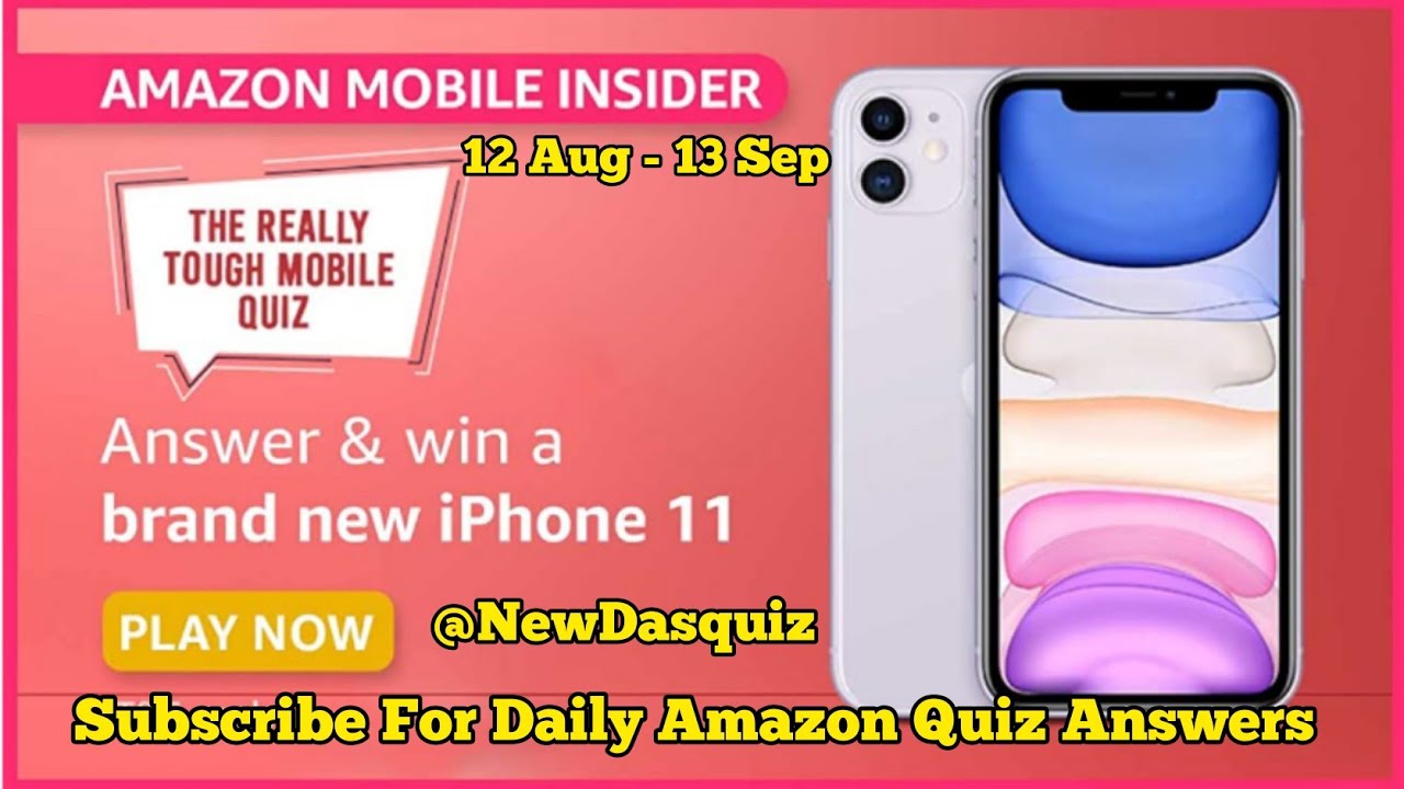 Amazon The Really Tough Mobile Quiz Answers || How do we measure the refresh rate of a smartphone