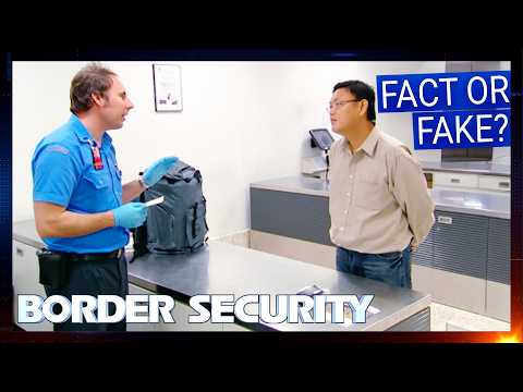 Nervous Passenger Can't Get His Story Straight | FULL EPISODES | Border Security Australia