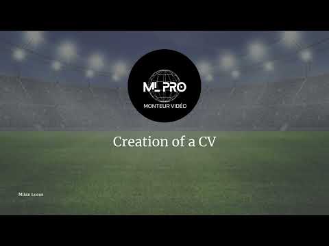 Creation of CV for soccer player.