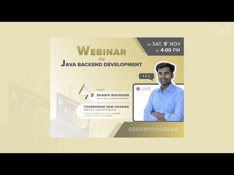 Webinar On Java Backend Development Geeksforgeeks