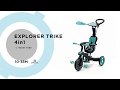 GLOBBER Tricycle Trike Explorer 4 in 1 Rouge