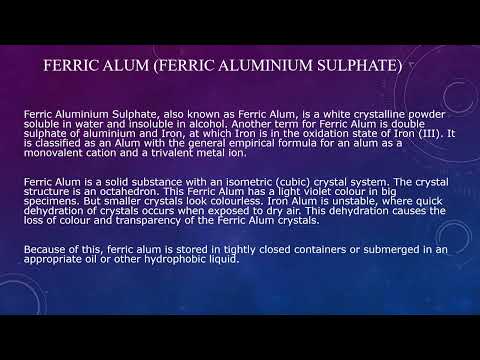 Ferric Alum (Ferric Aluminium Sulphate)