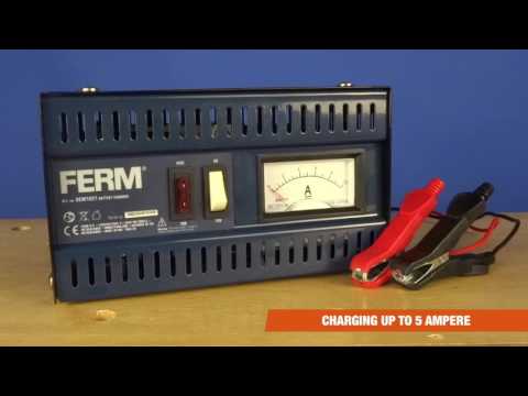 Akumuliatoriaus įkroviklis BCM1021 FERM 5A/12V 10-50Ah video