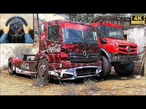 Rebuilding Mercedes-Benz Racing Truck Forza Horizon 5 Logitech G29 Stering Wheel Gameplay