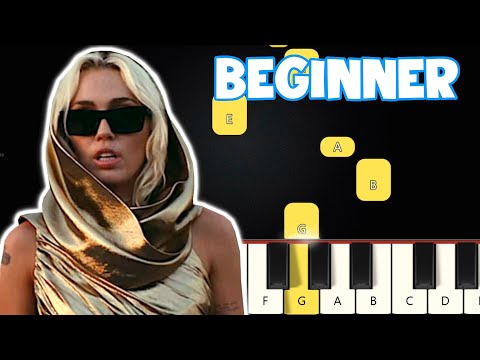 Flowers - Miley Cyrus | Beginner Piano Tutorial | Easy Piano