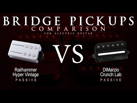 Railhammer HYPER VINTAGE vs DiMarzio CRUNCH LAB - Passive Bridge Guitar Pickup Comparison Tone Demo