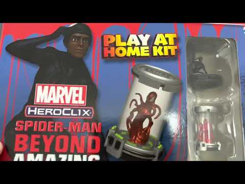 HeroClix - Unboxing - Spider-Man Beyond Amazing Dice & Token, Play at Home Kit and Miniatures Game