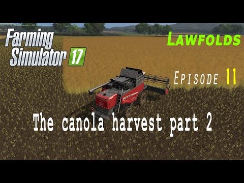Farming Simulator 2017 | Lawfolds E11 | Canola Harvest with Massey Ferguson Part 2