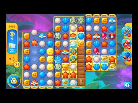 Fishdom level 2458 without boosters in 1st attempt