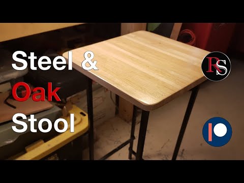 DIY - How to Make A Steel & Wood Stool / Bar Stool / Shop Stool Video