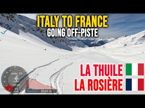 [4K] Skiing La Thuile to La Rosière, Going Off-Piste, Espace San Bernardo Italy France, GoPro HERO13
