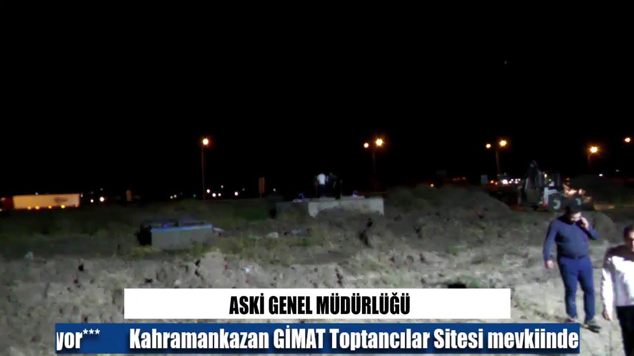 ASKİ-Kahramankazan GİMAT Mevkiinde Meydana Gelen Arızaya Ekiplerimizin Müdahelesi Devam Ediyor