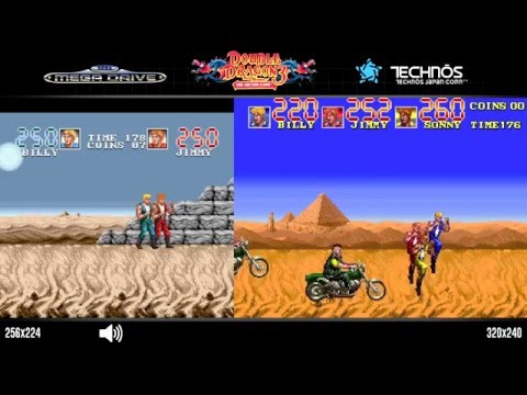 Double Dragon 3 | Arcade & Mega Drive | Comparison - Dual Playthrough (Abridged)