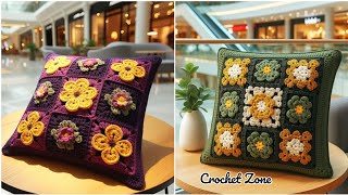 Latest beautiful design crochet pillow cover model for your home decor.#crochet #pillow #design #diy