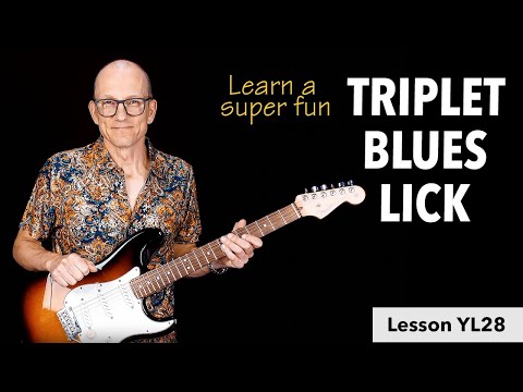 Learn a fun triplet lick over a 12 bar blues - YL28