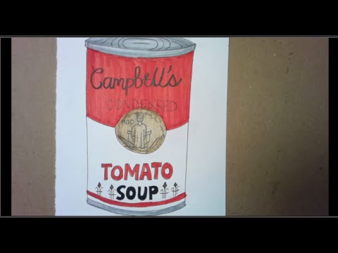 Lets Draw a Warhol inspired soup can using cylinders...