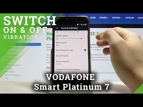 Vibration Option and VODAFONE Smart Platinum 7 – Change Vibration Settings