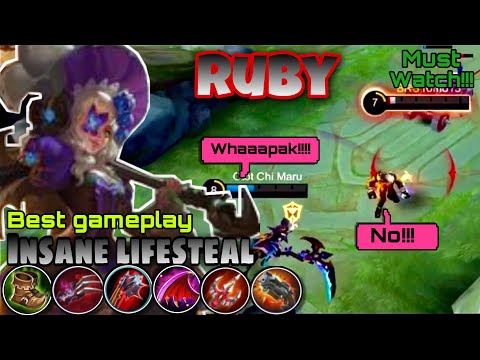 Ruby guide/ tricks, combo’s and item build/ insane lifesteal must watch.