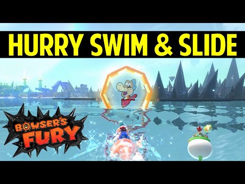 Hurry! Swim and Slide: Near Ruins Giga Bell | Bowser's Fury (Lake Lapcat Cat Shine)