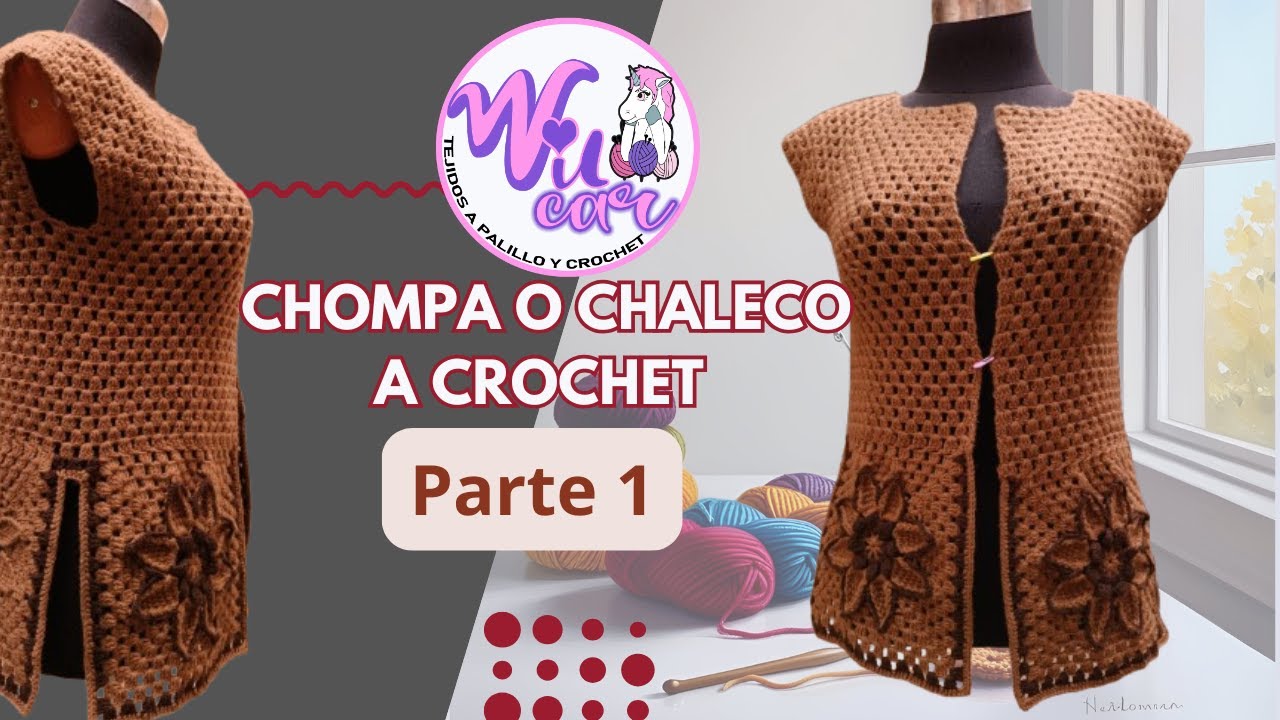 paso a paso cárdigan o chaleco tejido a crochet parte 1
