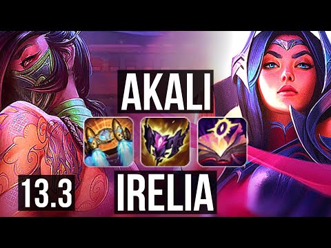 AKALI vs IRELIA (MID) | 18/1/8, Legendary, 700+ games, 900K mastery | EUW Grandmaster | 13.3