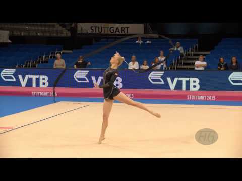 Nicoline SACHMANN (DEN) 2015 Rhythmic Worlds Stuttgart - Qualifications Ribbon