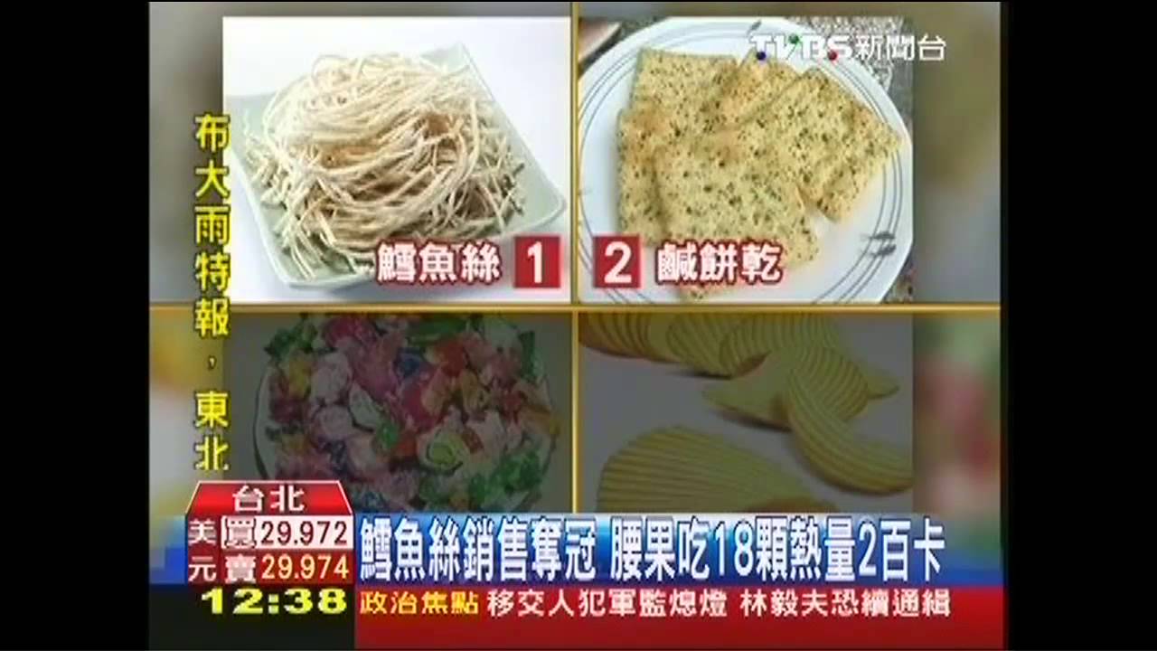 鱈魚絲銷售奪冠 腰果吃18顆熱量2百卡