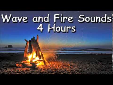 SOUND FOR STUDYING With the ocean and fire sound 4 hour of sea sounds relax meditation zen music