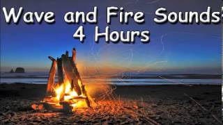 SOUND FOR STUDYING With the ocean and fire sound 4 hour of sea sounds relax meditation zen music