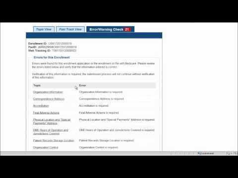 Part of a video titled PECOS Enrollment Tutorial – Adding a Practice Location (DMEPOS Only)