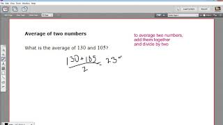 Average of two numbers