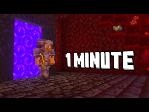 Full Netherite Armor Speedrun in 1 Minute