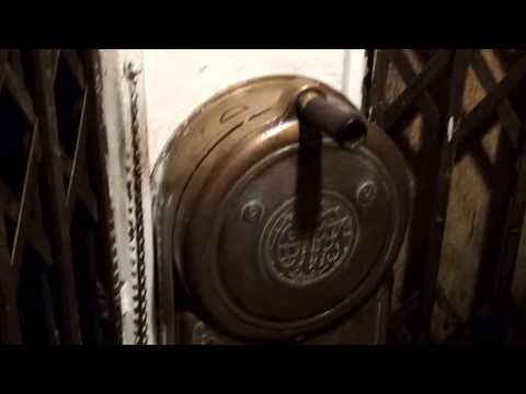 Antique Otis hand-operated service elevator - Washington Trust Building - PA