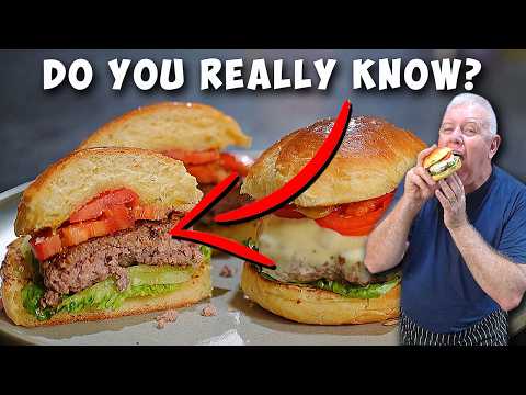 CLASSIC Pan Fried BEEF BURGER Recipe - Salt & Pepper Method