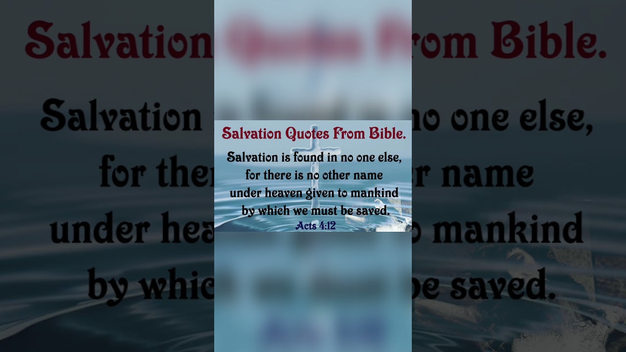 Salvation in Jesus | Bible quotes about Salvation |