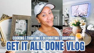 GET IT ALL DONE  | SLOW COOKER RECIPE | THRIFT SHOPPING | TJ MAXX SHOP WITH ME | SPRING DECORATING