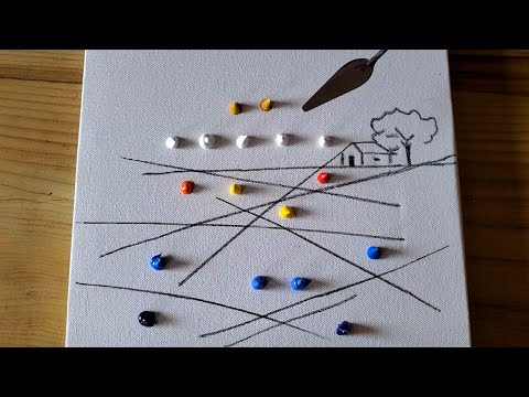 Colorful & Simple / Abstract Landscape Painting Demo For Beginners / 365 Days Challenge / Day #15