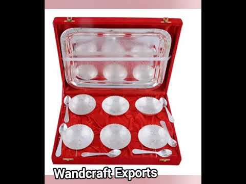 Wandcraft exports modern silver and gold plated bowl set