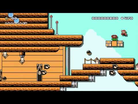 The airship by Fin - Super Mario Maker - No Commentary 1AD