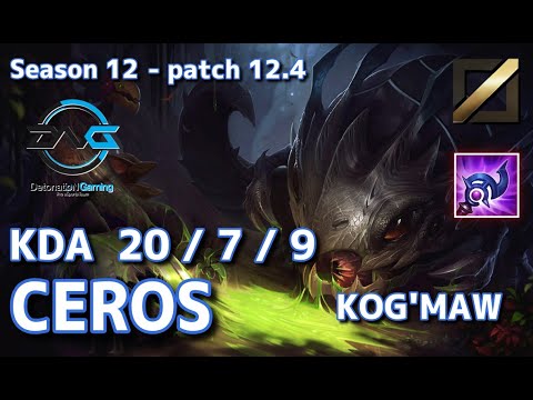 【JPサーバー/D1】DFM Ceros コグマウ(Kog'maw) VS リサンドラ(Lissandra) MID - Patch12.4 JP Ranked【LoL】