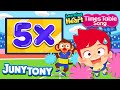 5 Times Table Song | Multiply by 5 | School Songs | Multiplication Songs for Kids | JunyTony