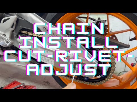 Motorcycle chain install cutting and riveting like a pro D.I.D 530 VX3 Gold chain #Honda